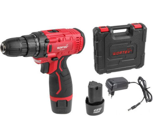 Дрель-шуруповерт Wortex LX BD 1215 Li 0329353 с 2-мя АКБ, кейс