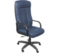 Офисное кресло Деловая обстановка Атлант Стандарт кожа люкс синий