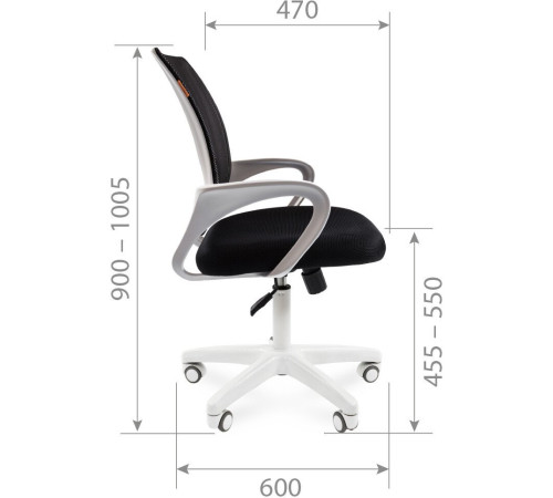 Офисное кресло CHAIRMAN 696 black экопремиум, черный