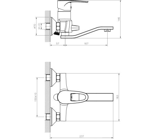 Смеситель Decoroom DR70044