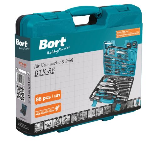 Универсальный набор инструментов Bort BTK-86 86 предметов