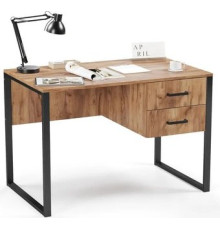 Стол Soma Slava 110x66 дуб крафт золотой/черный