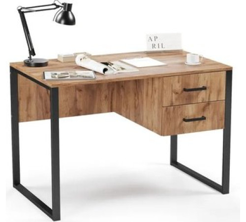 Стол Soma Slava 110x66 дуб крафт золотой/черный