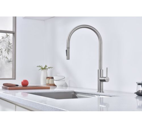 Смеситель Paulmark Senso Se215180-BS стальной/нержавеющая сталь