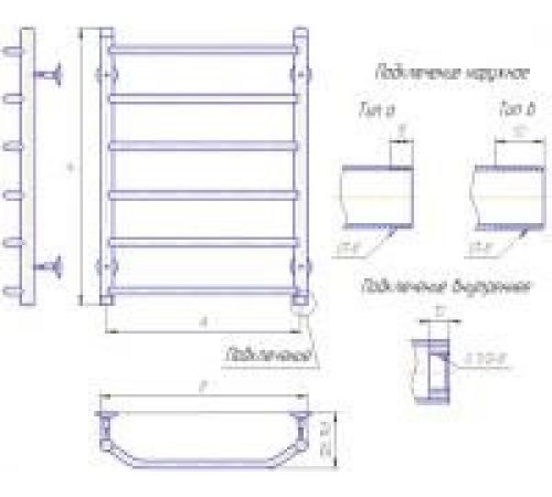Полотенцесушитель Gloss & Reiter Terra Л.50x60.Т6 1