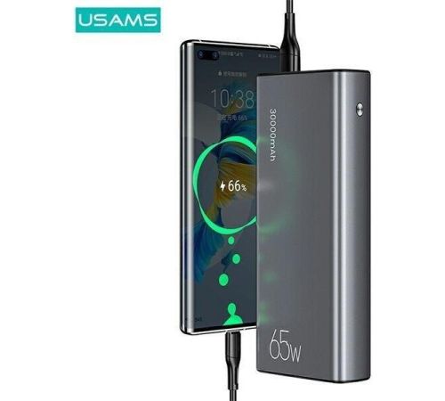 Внешний аккумулятор Usams CD165 PB59 30000mAh темно-серый