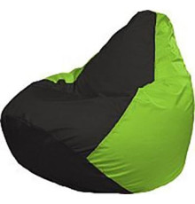 Кресло-мешок Flagman Груша Мини Г0.1-401 чёрный/салатовый