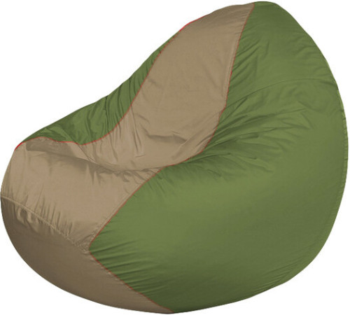 Кресло-мешок Flagman Classic К2.1-155 оливковый/бежевый темный