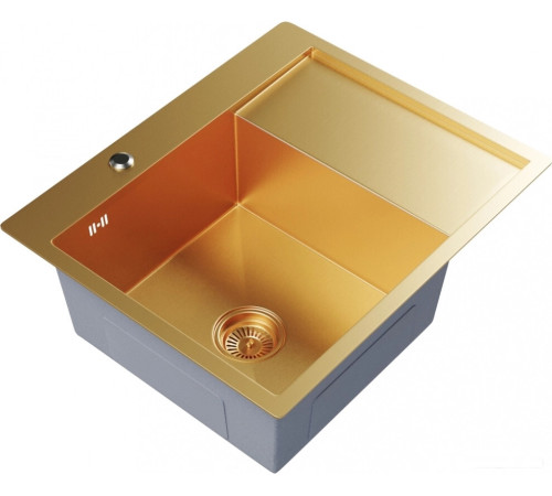 Кухонная мойка Mixline Pro 552924 золото, с сифоном