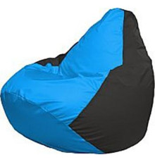 Кресло-мешок Flagman Груша Медиум Г1.1-267 голубой/чёрный