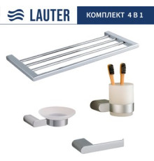 Набор аксессуаров для ванной Lauter 21SH1061 + 21SH1051 + 21SH1101 + 21SH1151 Chrome, 4 предмета