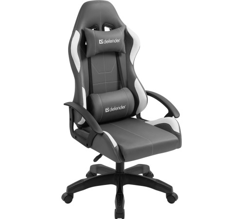 Игровое геймерское кресло Defender Chromos серый/белый