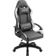 Игровое геймерское кресло Defender Chromos серый/белый