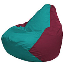 Кресло-мешок Flagman Груша Мини L Г0.1-314 бирюзовый/бордовый