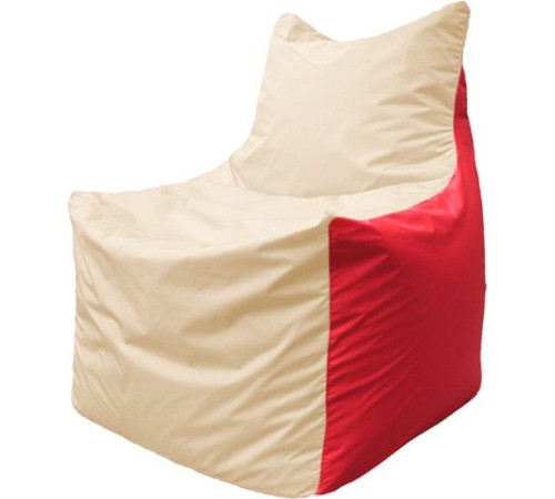 Кресло-мешок Flagman Фокс Ф2.1-145 слоновая кость/красный