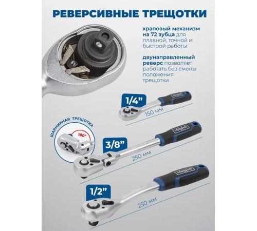 Универсальный набор инструментов Scheppach Sch-41421-5 Gold 148 предметов