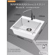 Кухонная мойка MARRBAXX Карельский камень модель 42/G31 белый