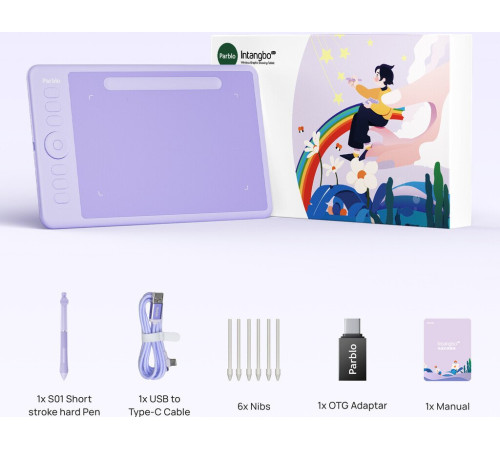 Графический планшет Parblo Intangbo SW черный