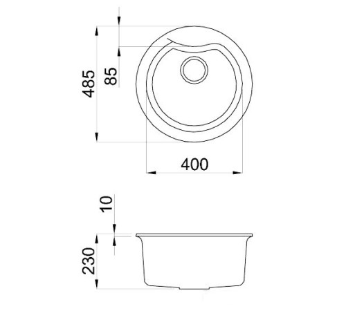Кухонная мойка Elleci Ego Round Aluminium 79
