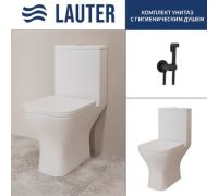 Унитаз напольный Lauter W214 2110214 + гигиенический душ Neo 21LT0472BM горизонтальный выпуск