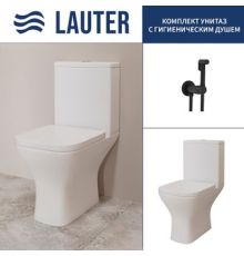 Унитаз напольный Lauter W214 2110214 + гигиенический душ Neo 21LT0472BM горизонтальный выпуск