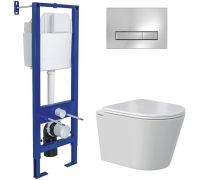 Унитаз подвесной Berges Wasserhaus Vita Rimless 043381 с сиденьем