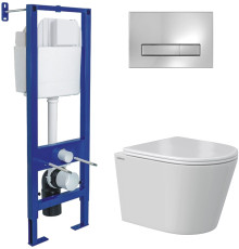 Унитаз подвесной Berges Wasserhaus Vita Rimless 043381 с сиденьем