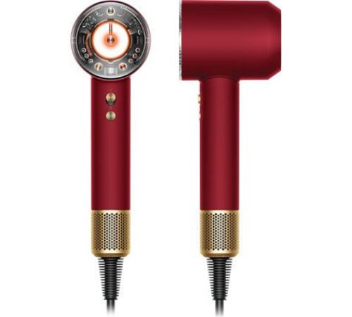 Фен Dyson HD16 Supersonic Nural Curly+Coily евровилка, красный бархат/золотой