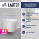 Унитаз подвесной Lauter Longer 2110822 + GROHE Rapid SL 38772001 с кнопкой прямоугольная, хром