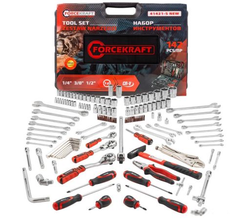 Универсальный набор инструментов ForceKraft FK-41421-5 New 142 предмета