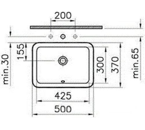 Умывальник Vitra S20 5474B003-0618