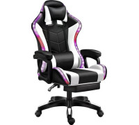 Игровое геймерское кресло Jiqiao DG8003 черный/белый