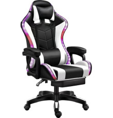 Игровое геймерское кресло Jiqiao DG8003 черный/белый