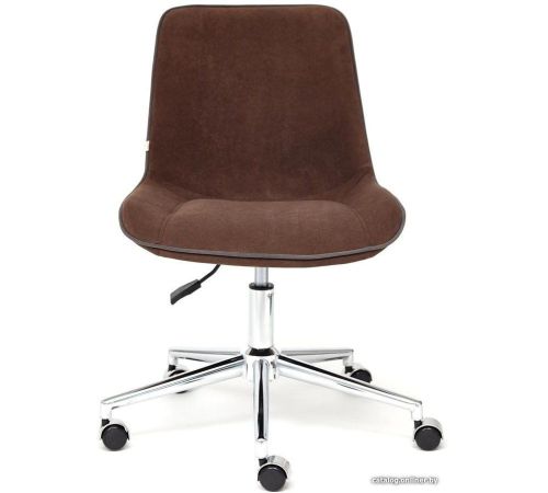 Офисное кресло TetChair Style флок, коричневый