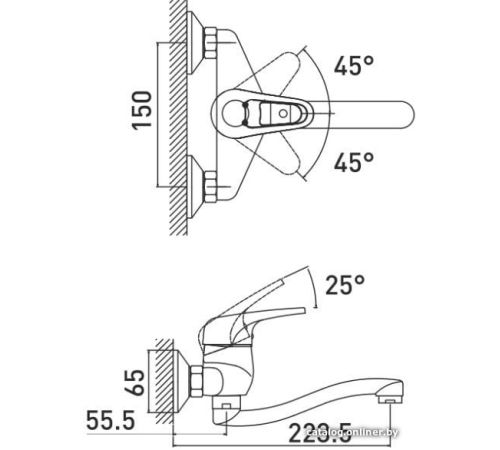 Смеситель Gross Aqua Optima 4548511-20S