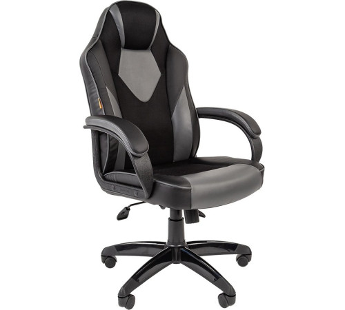 Кресло CHAIRMAN Game 17 черный/серый