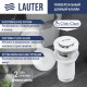 Умывальник Lauter 21518-1 + клапан 21190W + сифон 21635W белый матовый