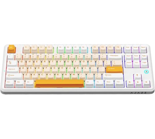 Клавиатура Ajazz AK870 V2 желтый/белый, Ajazz Daydream