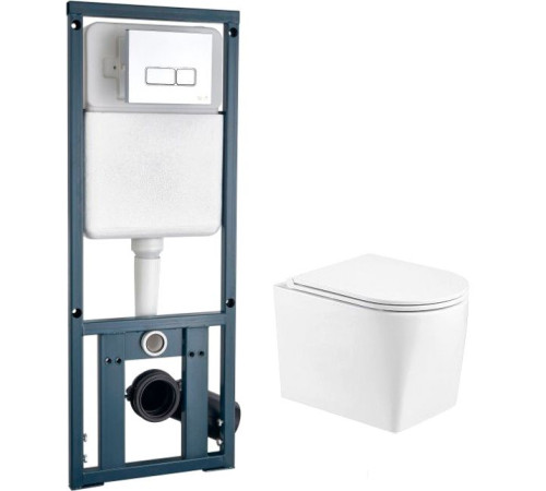 Унитаз WeltWasser Nesenbach 004 GL-WT + Marberg 410 + Mar 507 SE белый глянец/хром