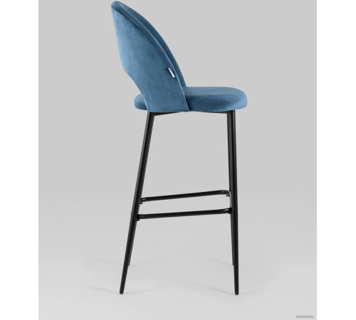 Стул Stool Group Меган велюр барный пыльно-синий