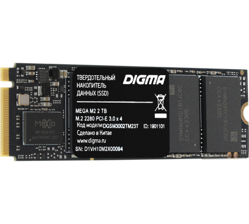 SSD Digma Mega M2 2TB DGSM3002TM23T