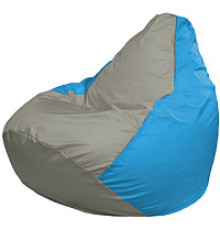 Кресло-мешок Flagman Груша Мини L Г0.1-337 серый/голубой