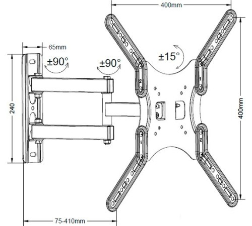 Кронштейн для телевизора MasterKron PLA17-443