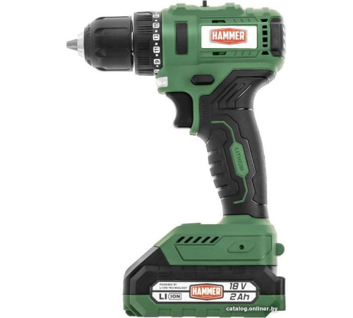 Дрель-шуруповерт Hammer ACD18BLC с 2-мя АКБ, кейс