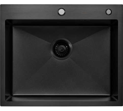 Кухонная мойка ARFEKA Eco AR 600*500 Black PVD Nano Decor Volcanic Rock