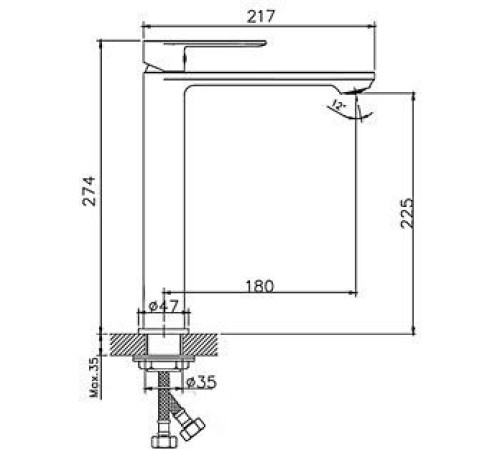 Смеситель Haiba HB11590-7 черный