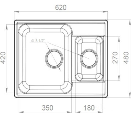 Кухонная мойка GranFest QUARZ Z-09 песочный
