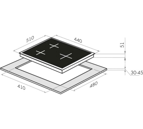 Варочная панель HOMSair HGG433BK