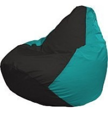 Кресло-мешок Flagman Груша Медиум Г1.1-393 черный/бирюзовый