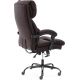 Офисное кресло TetChair Chief metalBL кожзам/ткань коричневый/коричневый стеганный